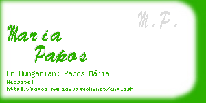 maria papos business card